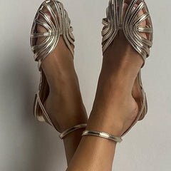 Vittoria Jewelled Flat Sandals - Silver