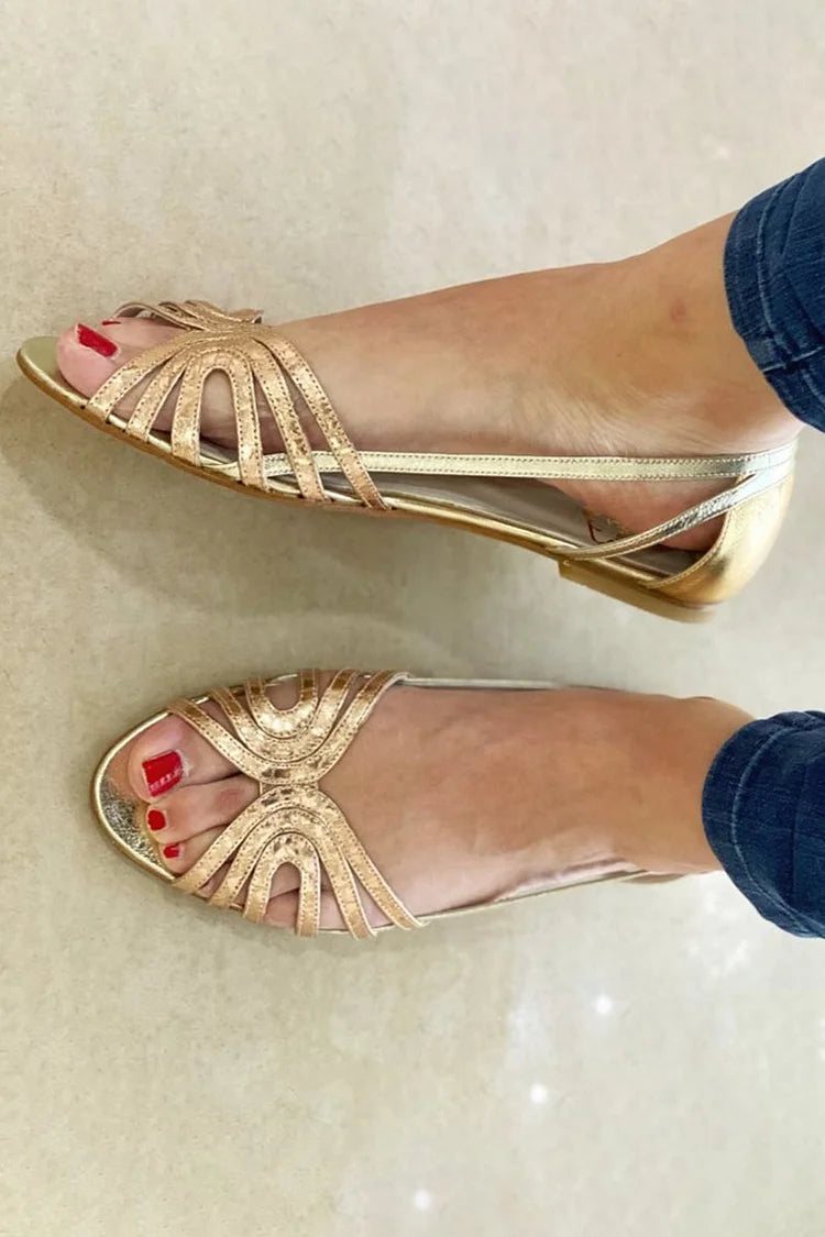 Eleonora Golden Light Sandals - Gold