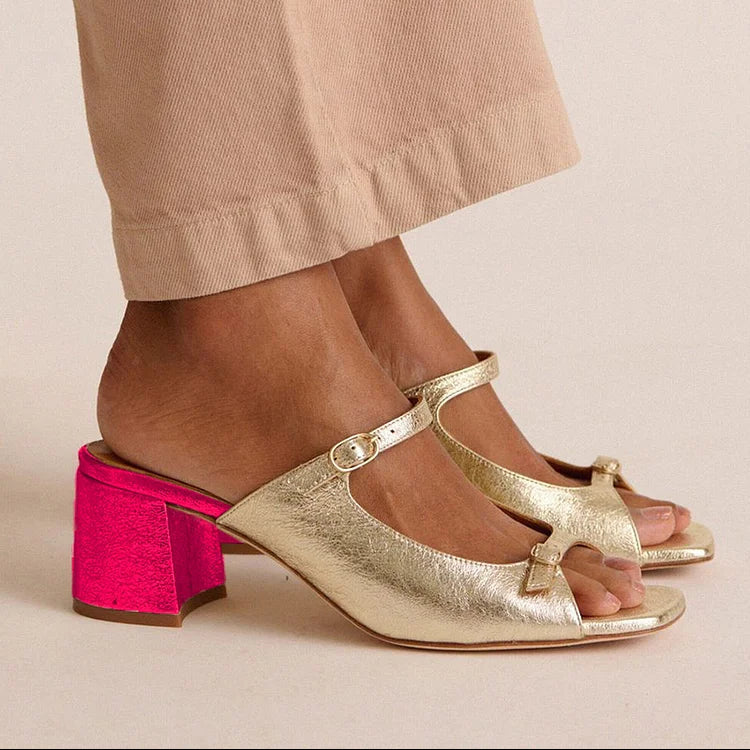 Valentina Riviera Heeled Comfort Sandals - Gold