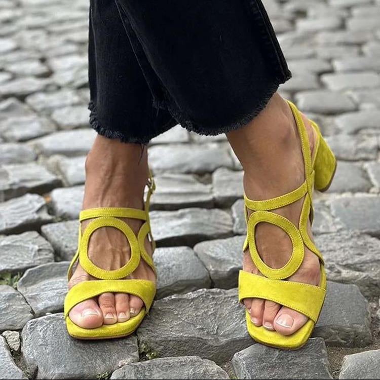 Valentina Vibrant Summer Sandals - Yellow