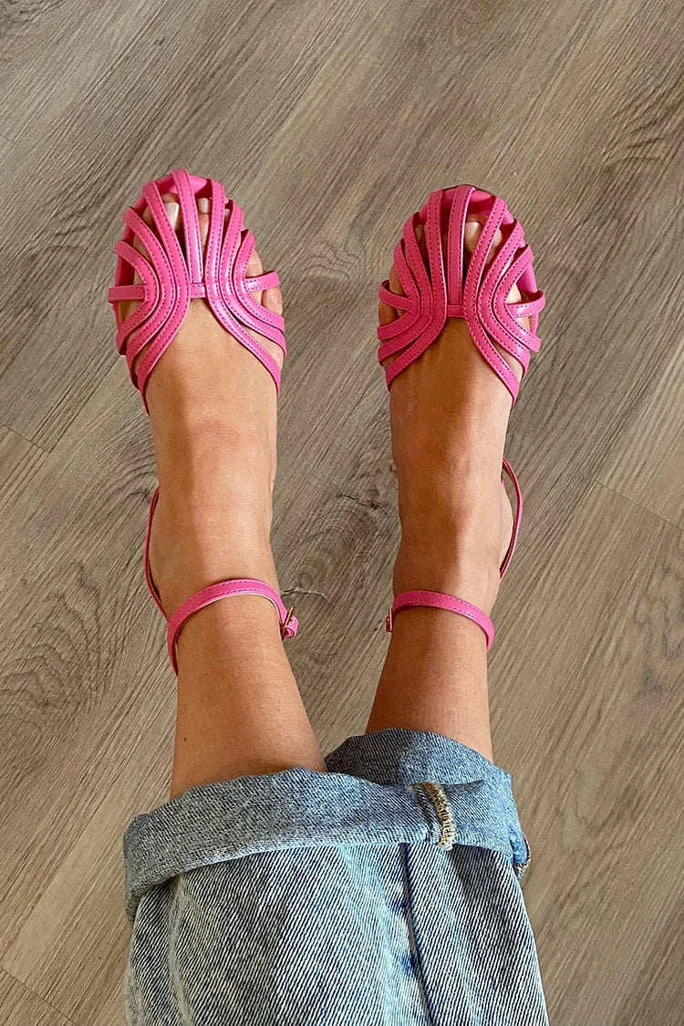Vittoria Jewelled Flat Sandals - Pink
