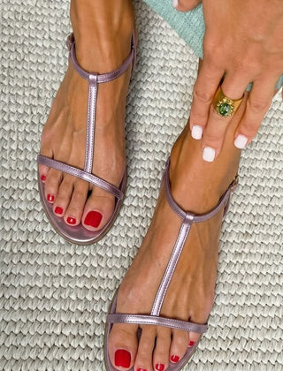 Rosalba Golden Sandals - Lavender
