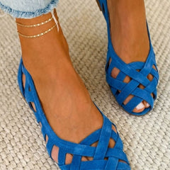 Caterina Braided Summer Sandals - Blue
