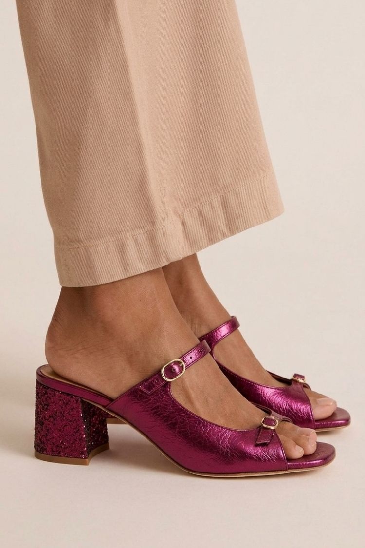 Valentina Riviera Heeled Comfort Sandals - Fuchsia