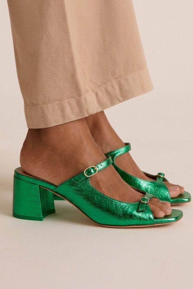 Valentina Riviera Heeled Comfort Sandals - Green