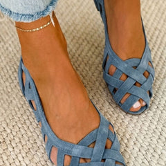 Caterina Braided Summer Sandals - Azure
