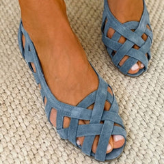 Intrecciati Colourful Woven Sandals - Light Blue