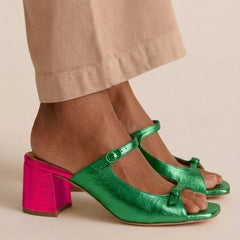 Valentina Riviera Heeled Comfort Sandals - Light Green