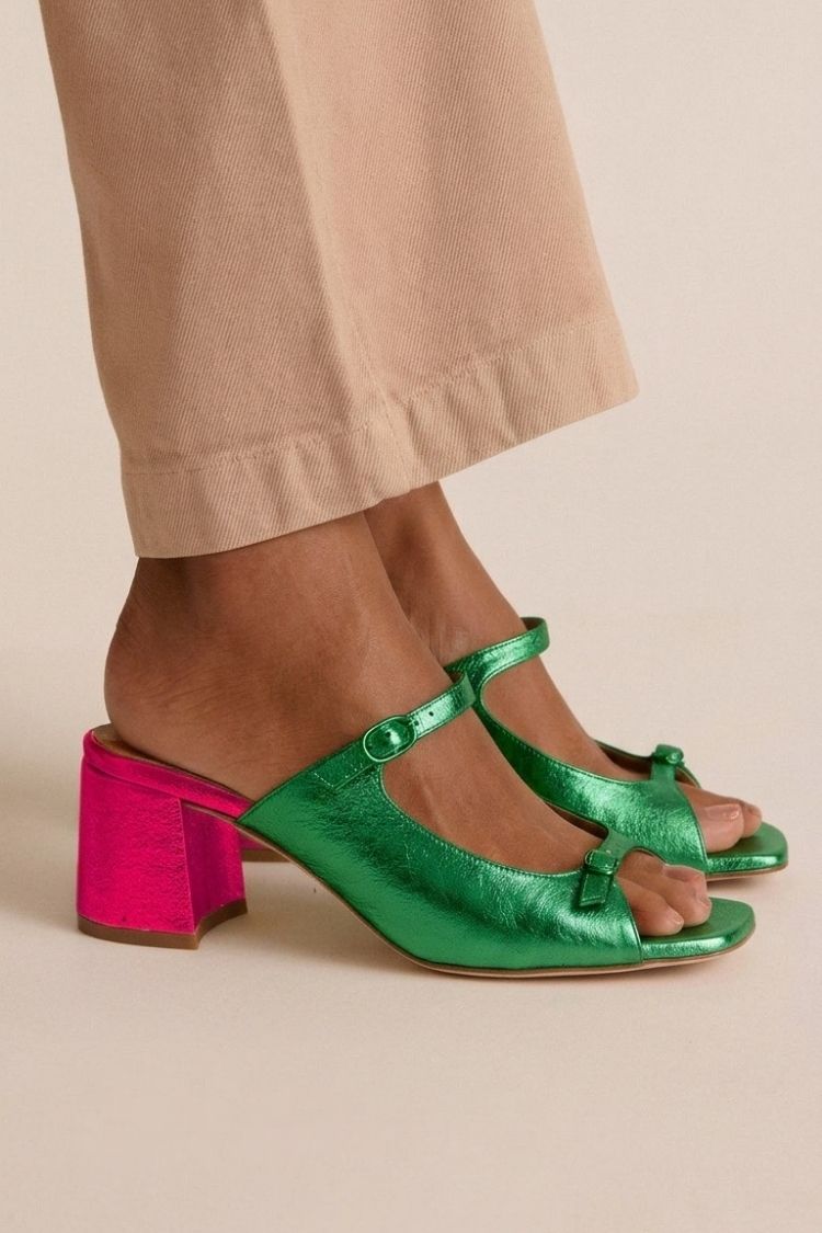 Valentina Riviera Heeled Comfort Sandals - Light Green