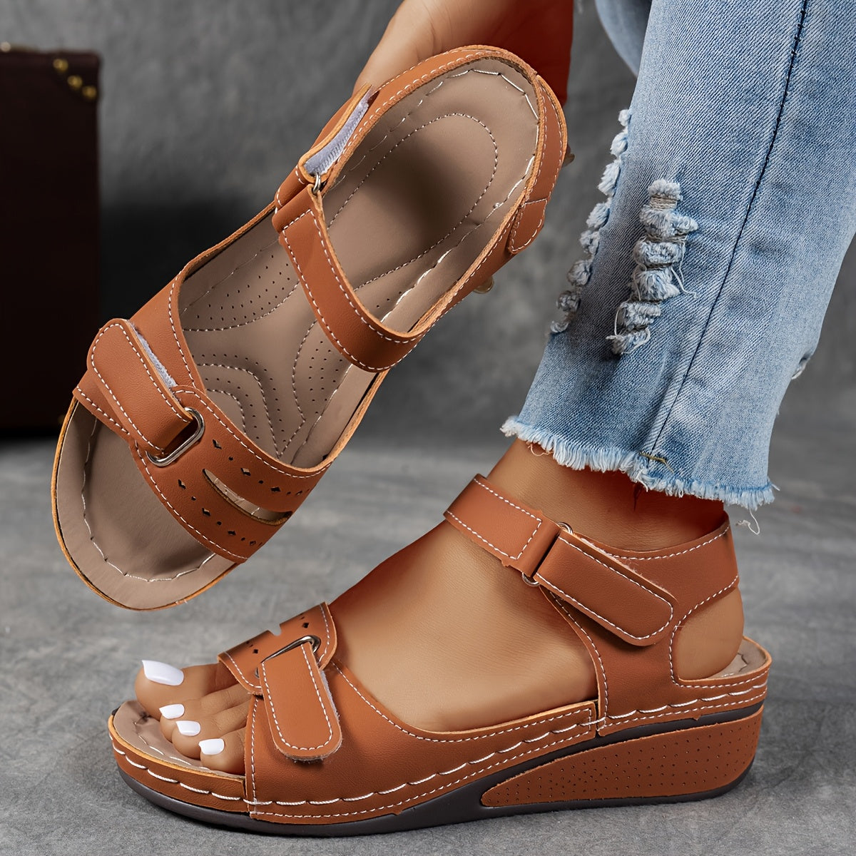 Célina Trendy Orthopaedic Sandal - Brown