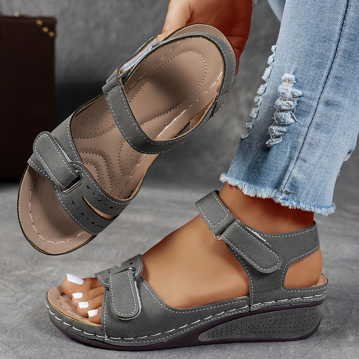 Célina Trendy Orthopaedic Sandal - Grey