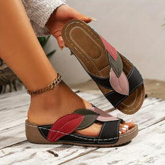 Odette Slip-On Comfort Sandals - Black