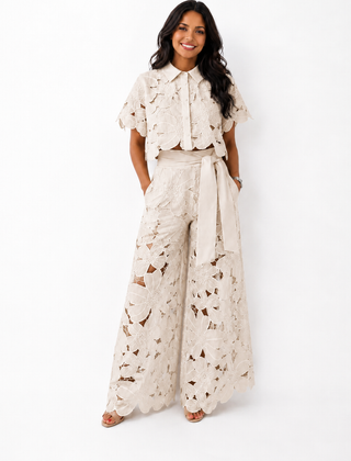Isabela Two-Piece Set - Cream Beige