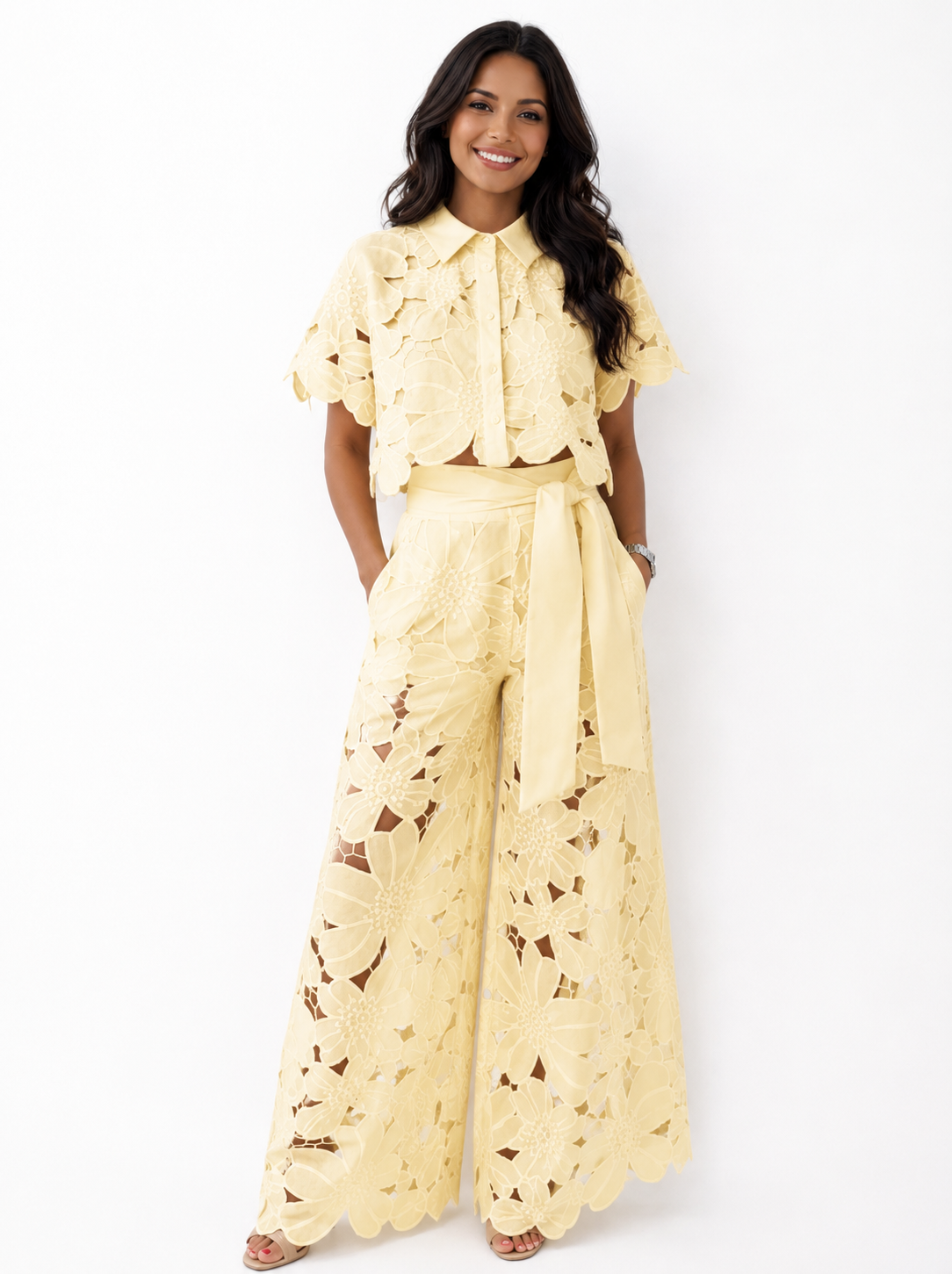 Isabela Two-Piece Set - Honey Yellow