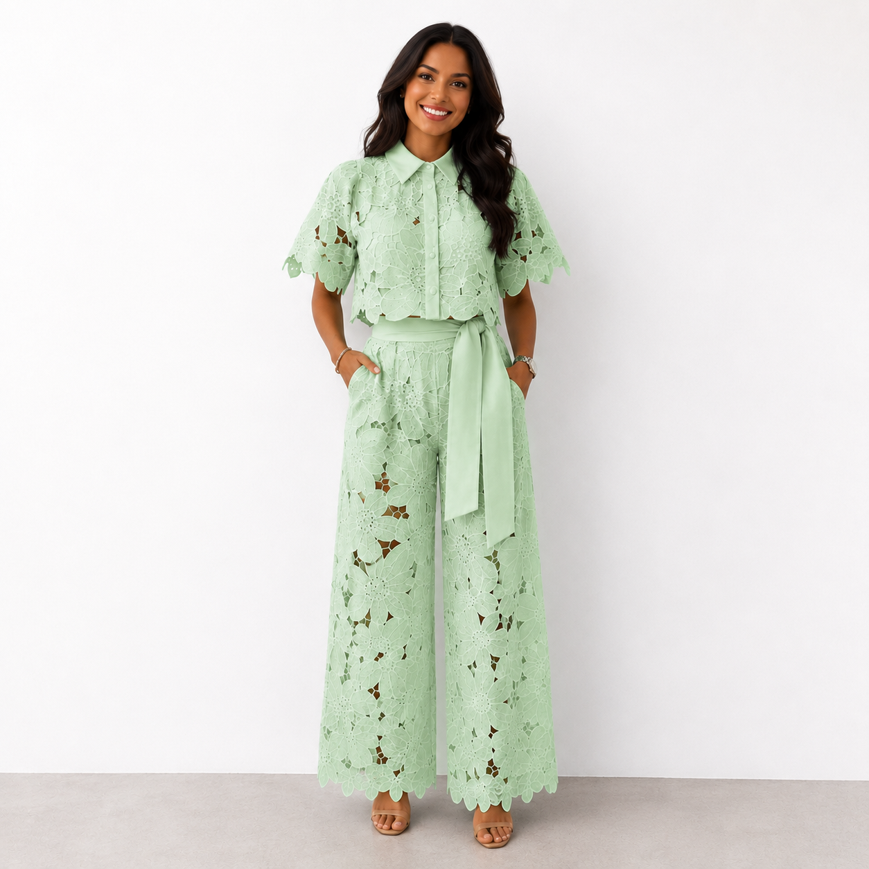 Isabela Two-Piece Set - Green