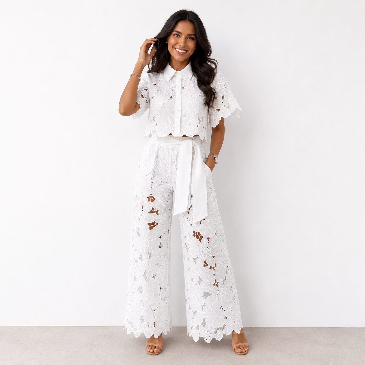 Isabela Two-Piece Set - White