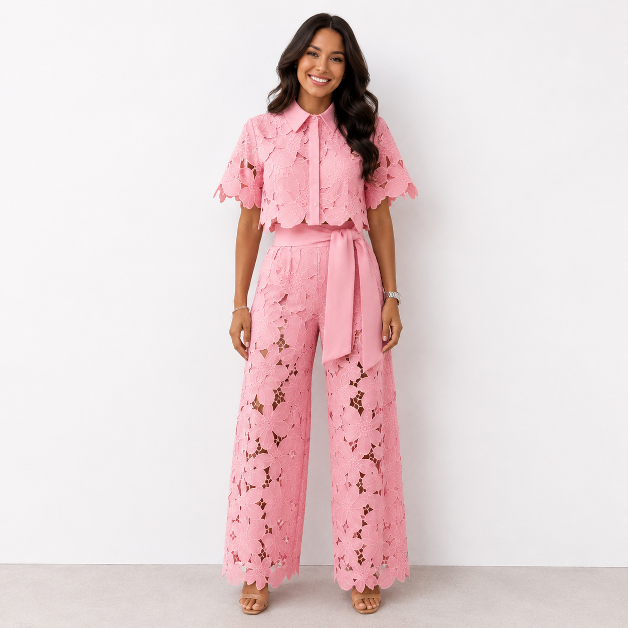 Isabela Two-Piece Set - Pink