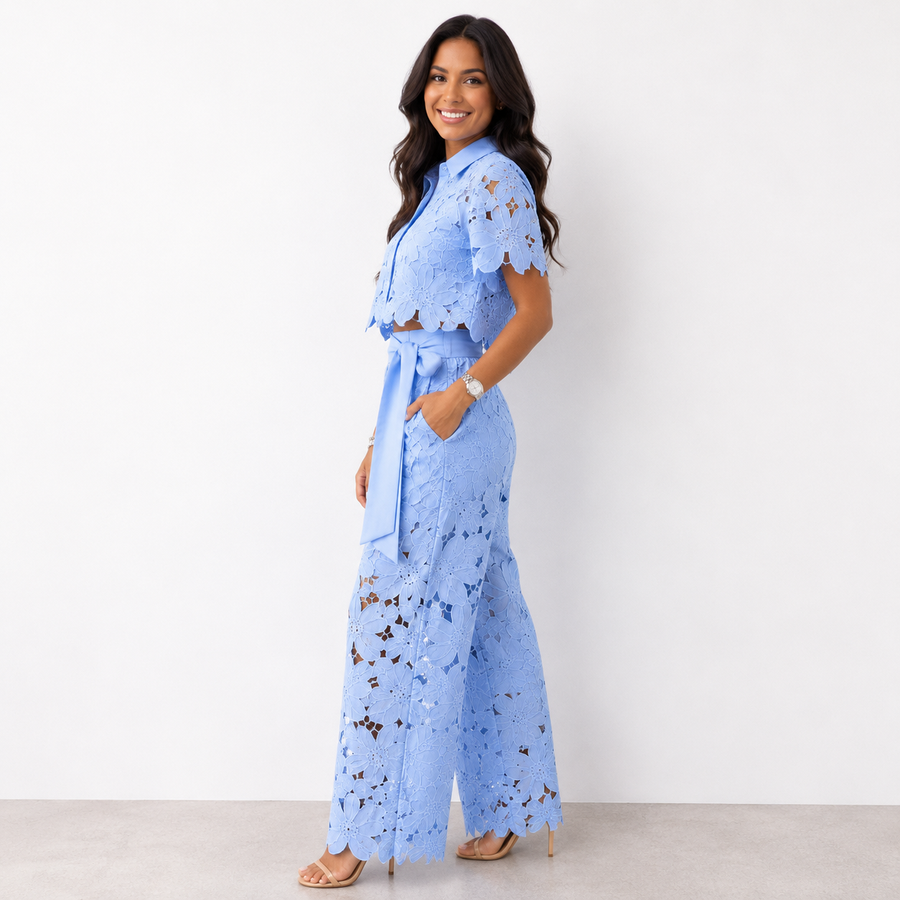 Isabela Two-Piece Set - Light Blue