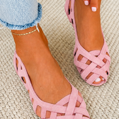 Caterina Braided Summer Sandals - Pink