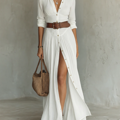 Pamela Long Maxi Dress - White