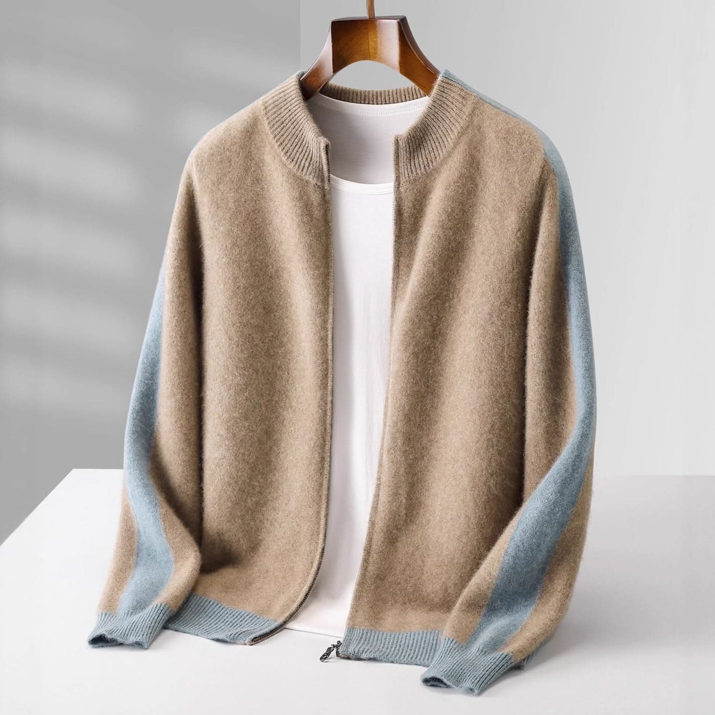 FERRARA CASHMERE ZIP-THROUGH JACKET