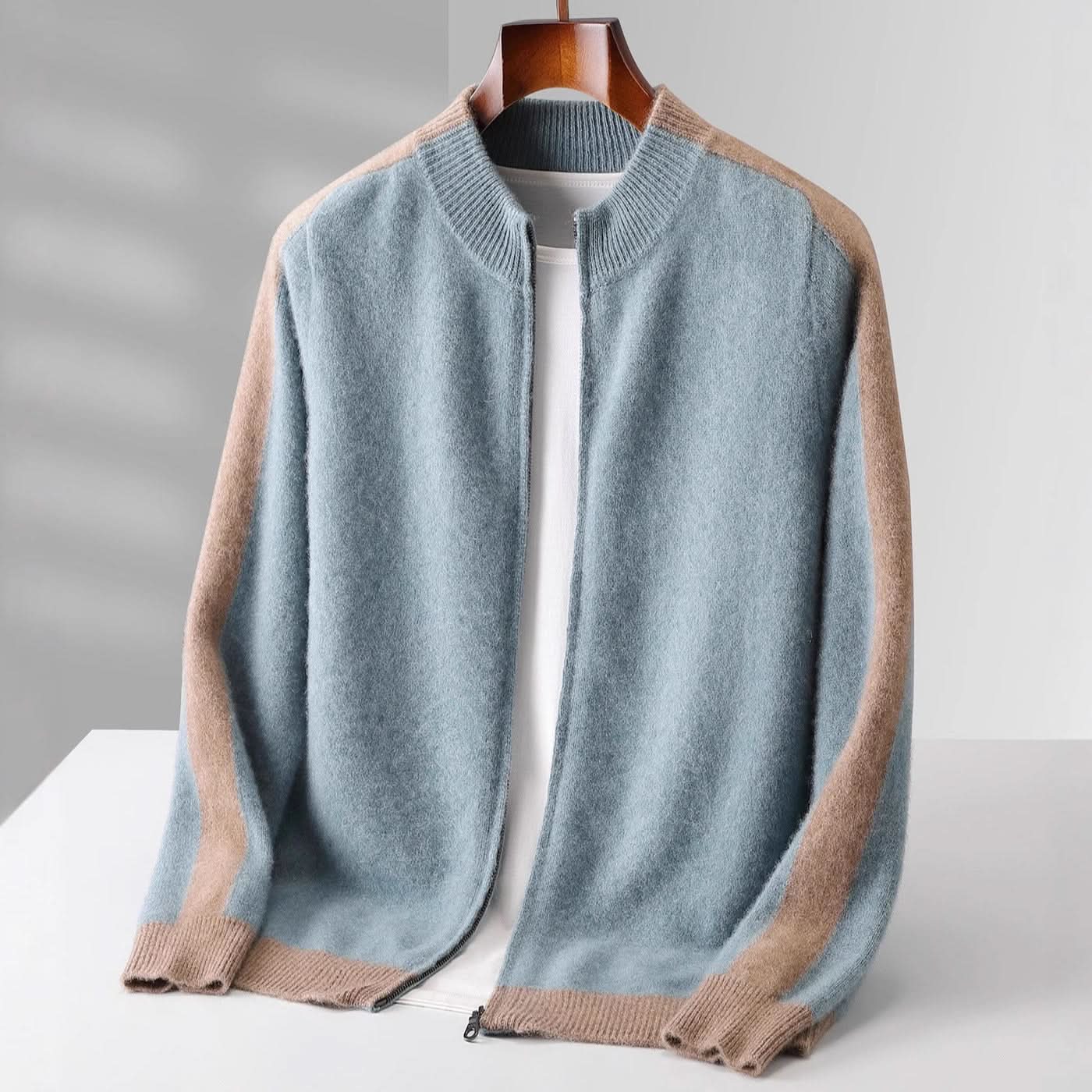 FERRARA CASHMERE ZIP-THROUGH JACKET