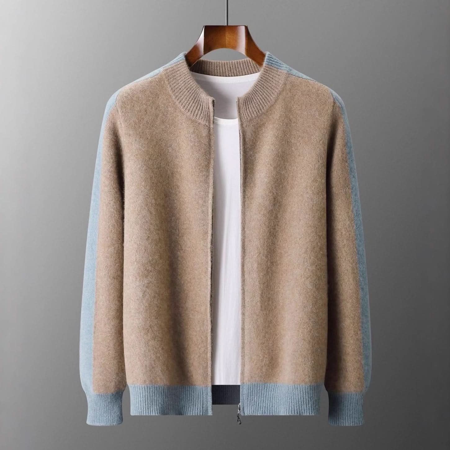 FERRARA CASHMERE ZIP-THROUGH JACKET