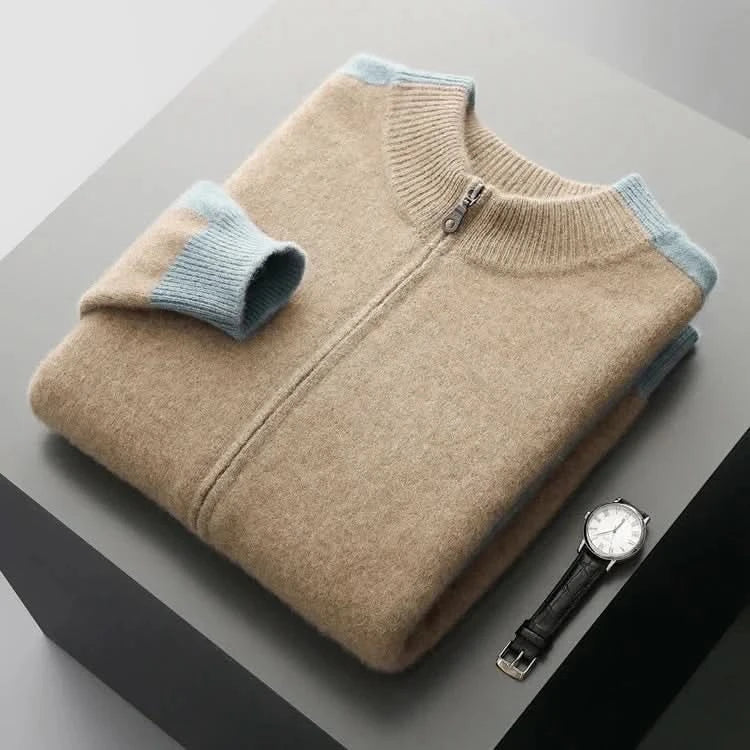 FERRARA CASHMERE ZIP-THROUGH JACKET