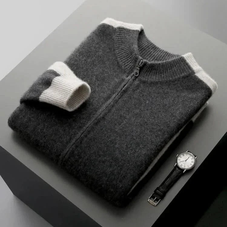 FERRARA CASHMERE ZIP-THROUGH JACKET