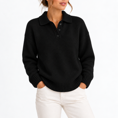 Colvane - Knit Polo Collar Sweater Everyday Casual Wear — view 2 of 9