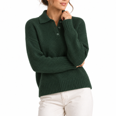 Colvane - Knit Polo Collar Sweater Everyday Casual Wear — view 3 of 9