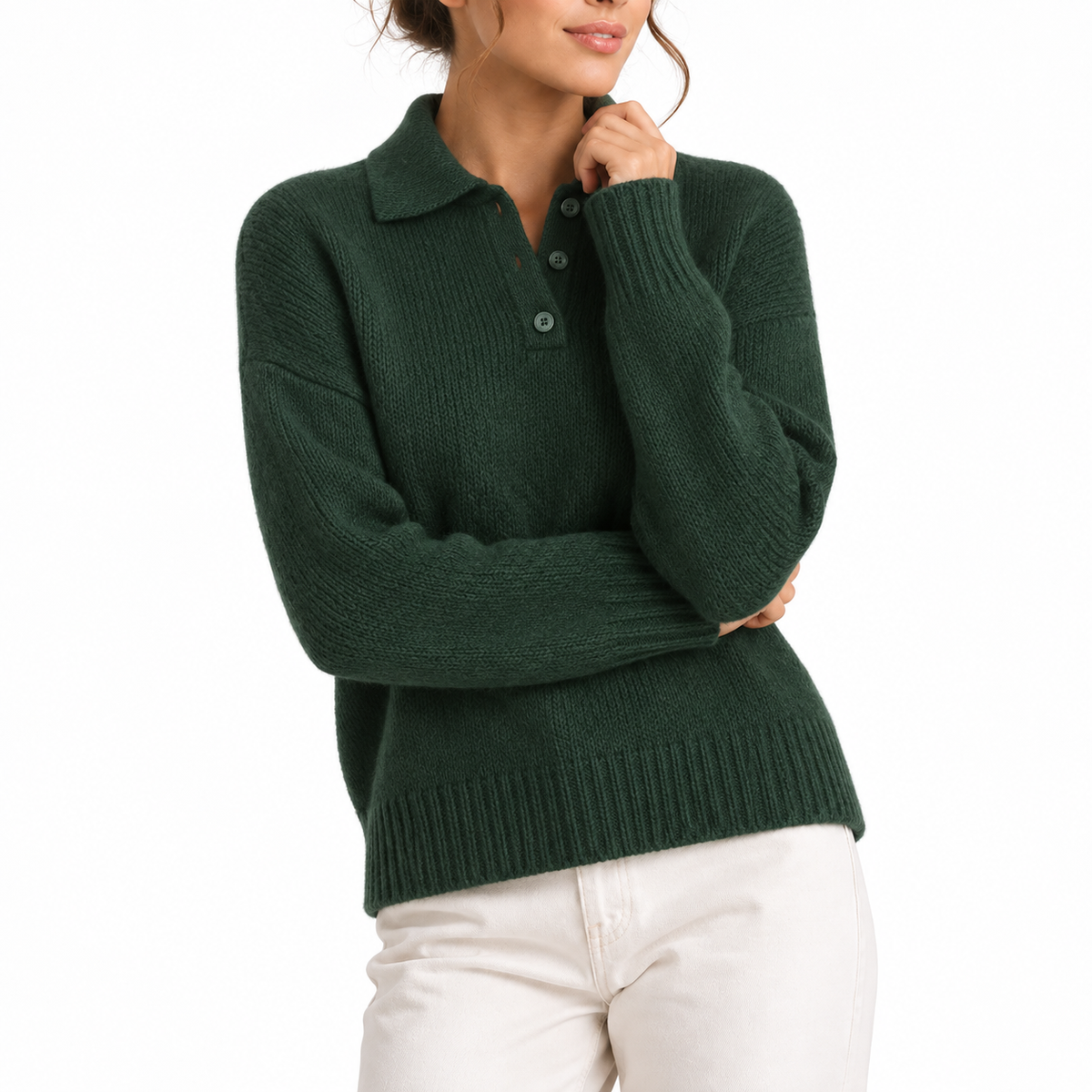 Colvane - Knit Polo Collar Sweater Everyday Casual Wear — view 3 of 9