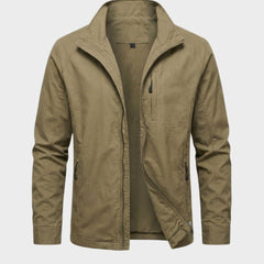 Corvane - Stand Collar Zip Jacket Cool Weather Layering