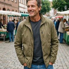 Corvane - Stand Collar Zip Jacket Cool Weather Layering — view 4 of 6