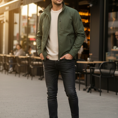 Corvane - Stand Collar Zip Jacket Cool Weather Layering — view 6 of 6