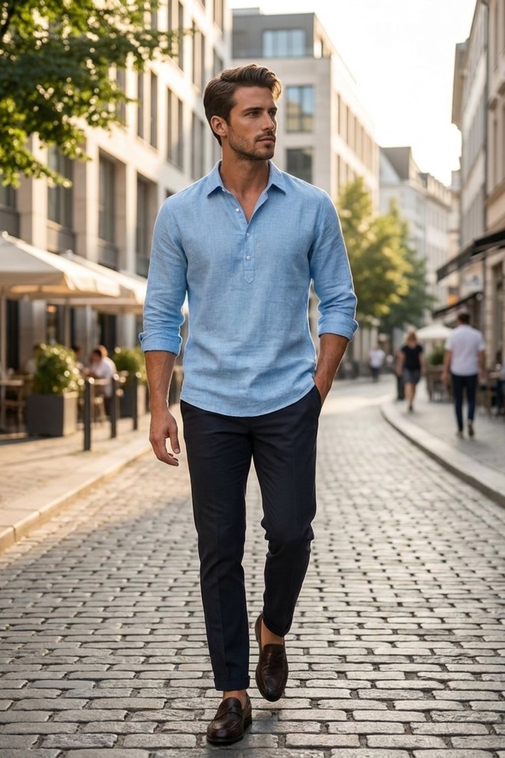 Kenmoor - Kent Collar Shirt Smart Casual Styling — view 6 of 10