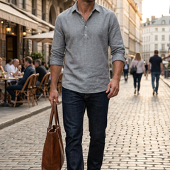 Kenmoor - Kent Collar Shirt Smart Casual Styling — view 9 of 10