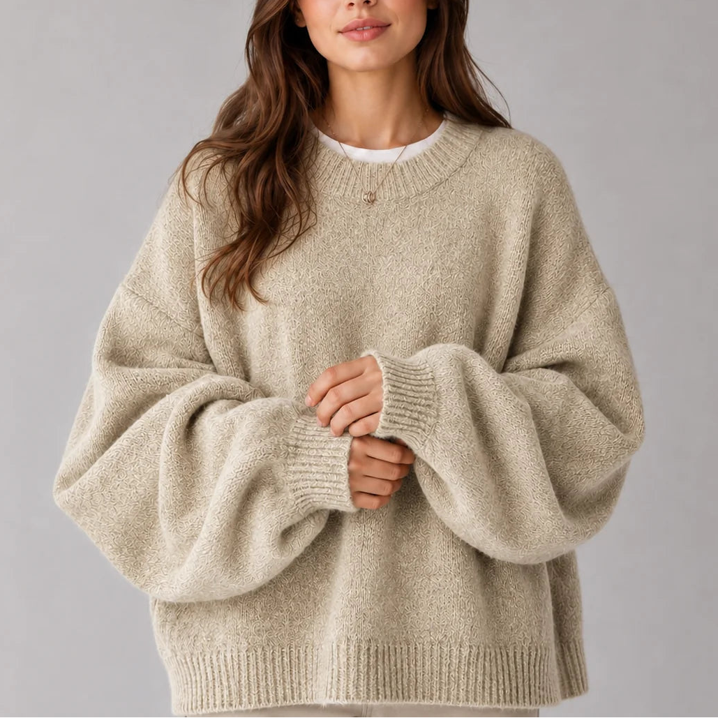 Thornbury - Oversized Crew Neck Jumper Everyday Layering — view 7 of 8