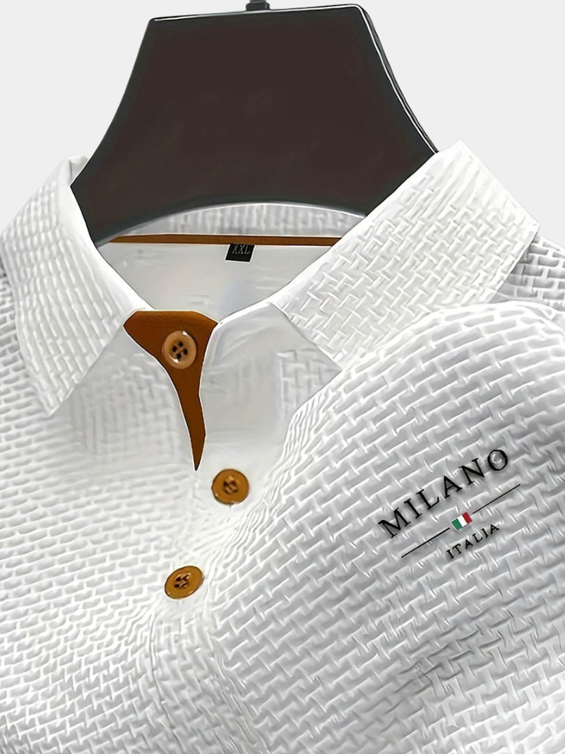 Trevalio - Textured Polo Shirt For Men Spring Summer Wear