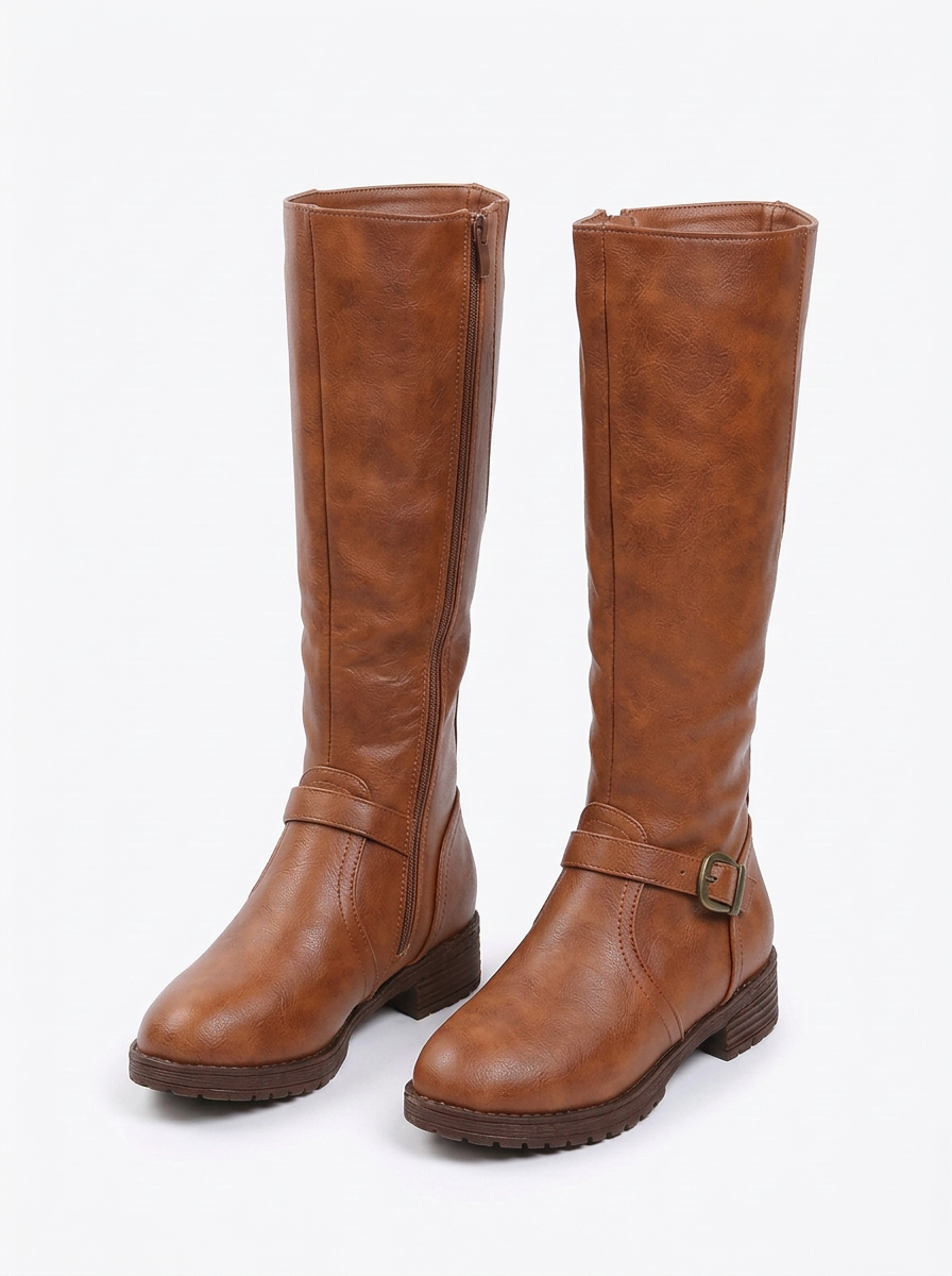 Verlenne - Tall Buckle Boots Smart Casual Styling