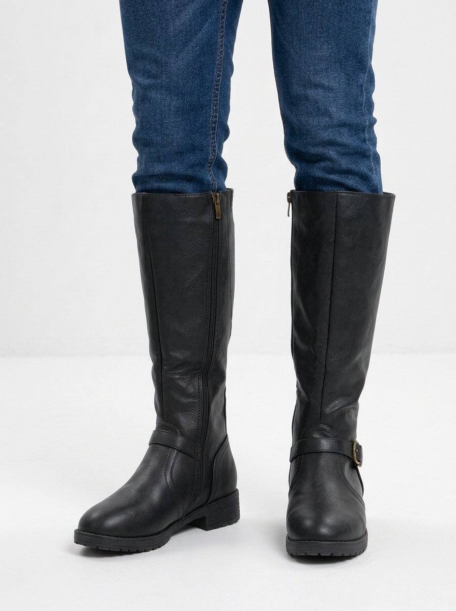 Verlenne - Tall Buckle Boots Smart Casual Styling — view 3 of 6