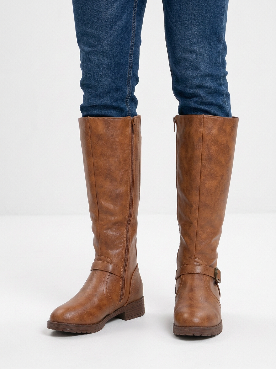 Verlenne - Tall Buckle Boots Smart Casual Styling — view 4 of 6