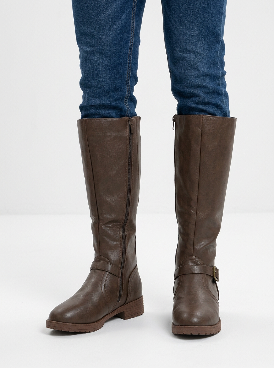 Verlenne - Tall Buckle Boots Smart Casual Styling — view 5 of 6