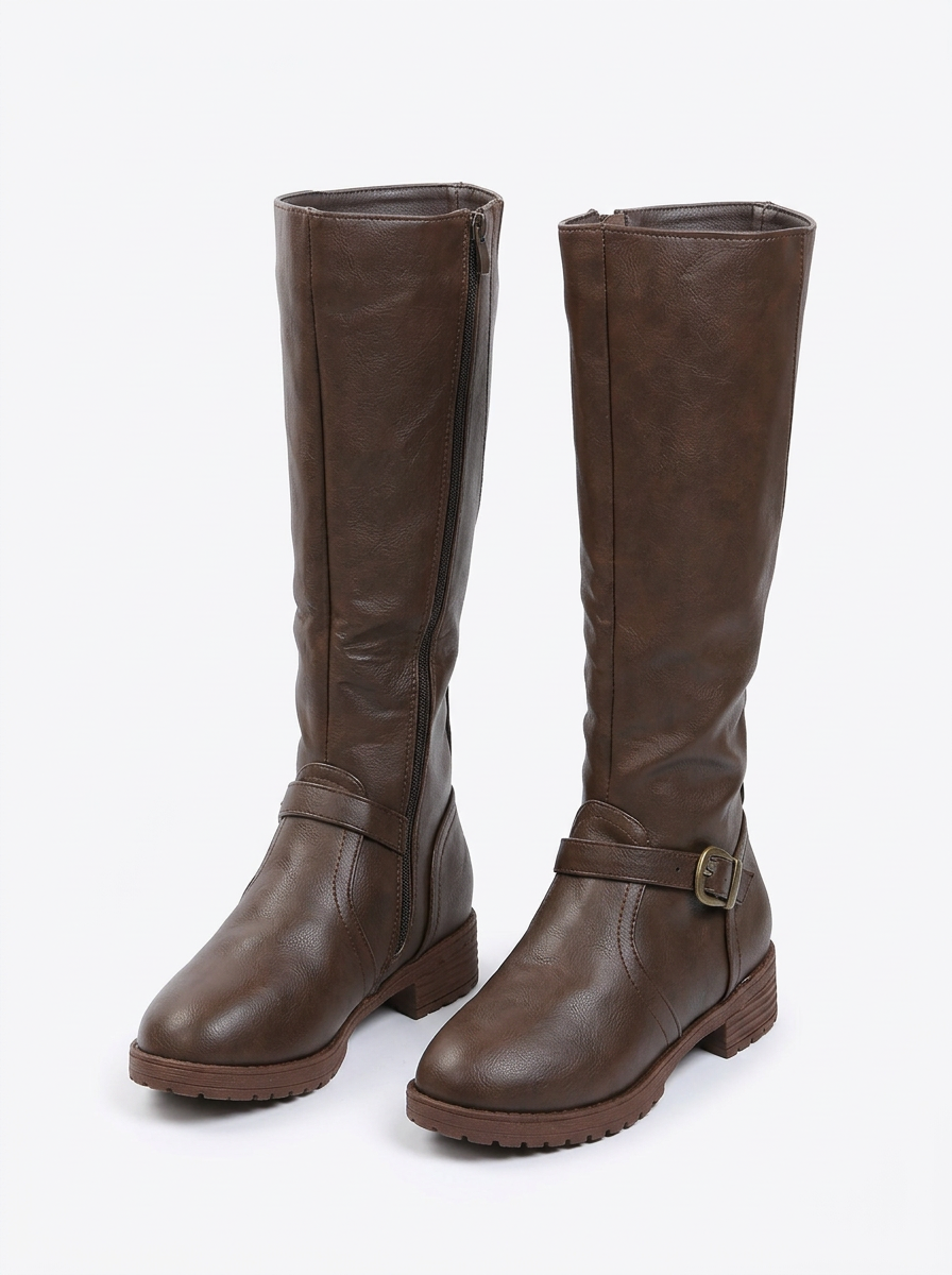 Verlenne - Tall Buckle Boots Smart Casual Styling — view 6 of 6